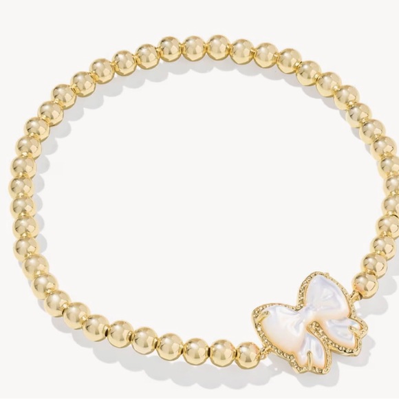 Kendra Scott  Beaded Bracelet with Mother-of-Pearl Butterfly Charm NWT - Picture 4 of 6